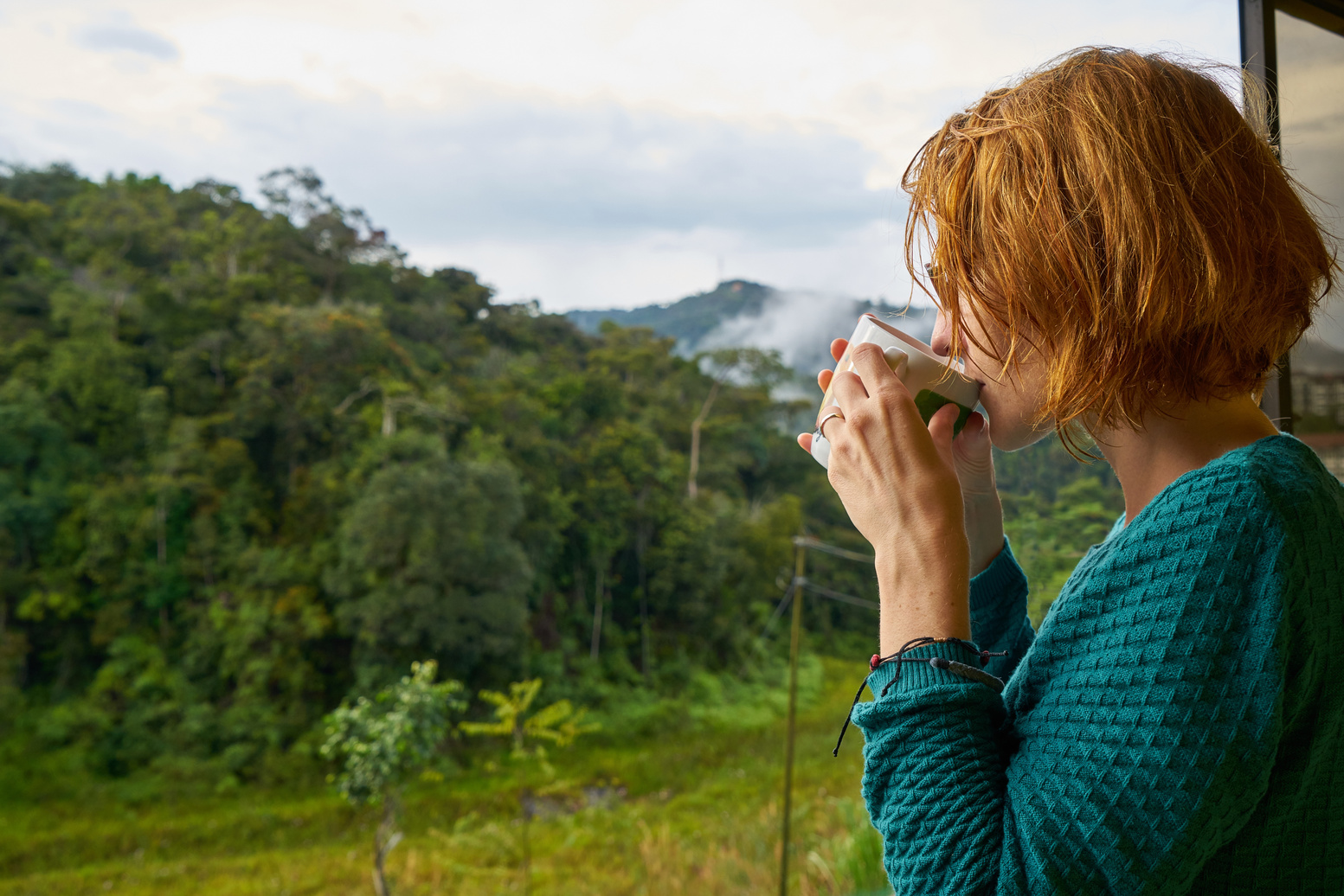 Woman Drinking Coffee